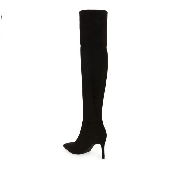 Sexy Chic Jeffrey Campbell Black Microsuede OTK Boots - Picture 5 of 13
